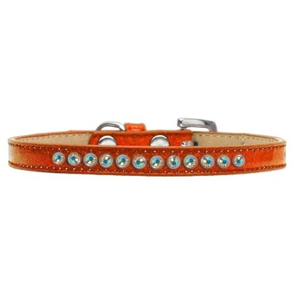 AB Crystal Size 10 Orange Puppy Ice Cream Collar