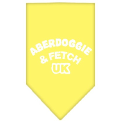 Aberdoggie UK Screen Print Bandana Yellow Large