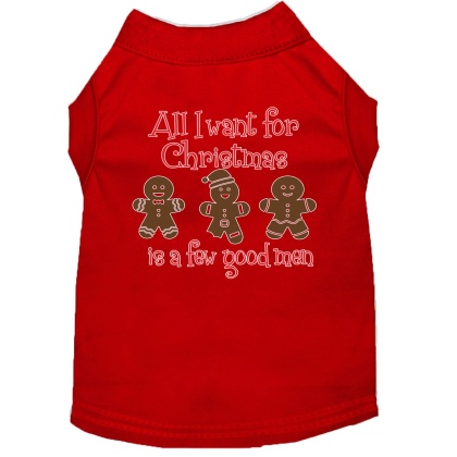 All I want is a Few Good Men Screen Print Dog Shirt Red Lg