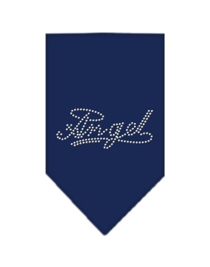 Angel Rhinestone Bandana Navy Blue large