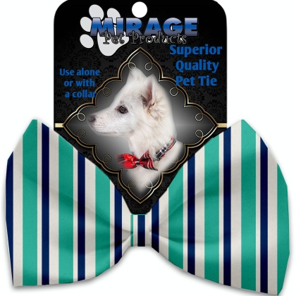 Aquatic Stripes Pet Bow Tie