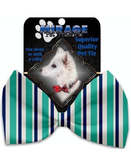 Aquatic Stripes Pet Bow Tie