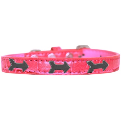 Arrows Widget Croc Dog Collar Bright Pink Size 10