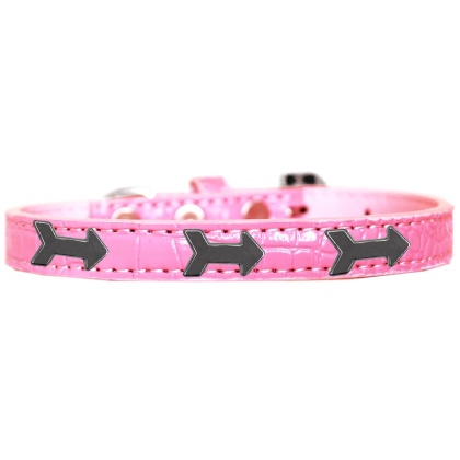 Arrows Widget Croc Dog Collar Light Pink Size 10