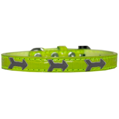 Arrows Widget Croc Dog Collar Lime Green Size 10