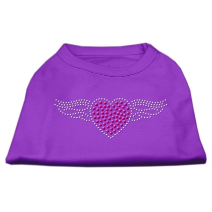 Aviator Rhinestone Shirt Purple L