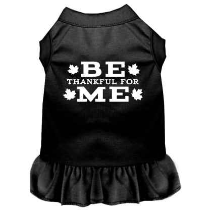 Be Thankful for Me Screen Print Dress Black 4X (22)