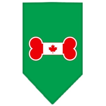 Bone Flag Canadian Screen Print Bandana Emerald Green Large