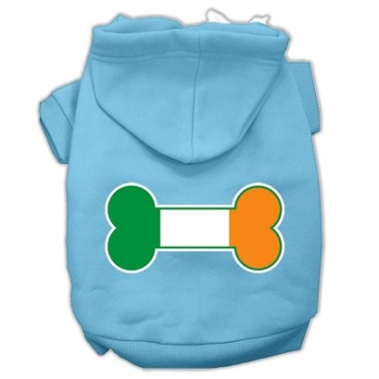 Bone Flag Ireland Screen Print Pet Hoodies Baby Blue Size Lg