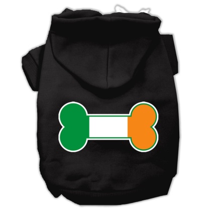 Bone Flag Ireland Screen Print Pet Hoodies Black Size Lg