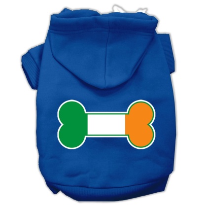 Bone Flag Ireland Screen Print Pet Hoodies Blue Size Lg