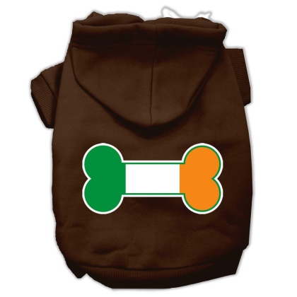 Bone Flag Ireland Screen Print Pet Hoodies Brown Size Lg
