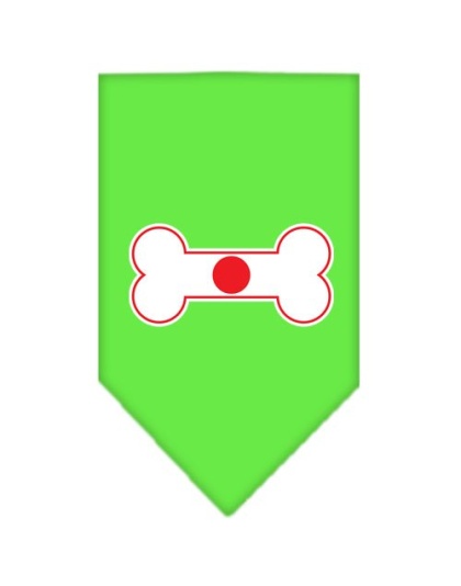 Bone Flag Japan Screen Print Bandana Lime Green Large