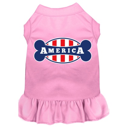 Bonely in America Screen Print Dress Light Pink 4X (22)