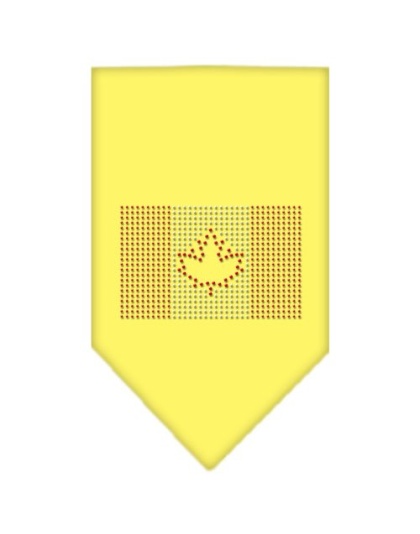 Canadian Flag Rhinestone Bandana Yellow Large