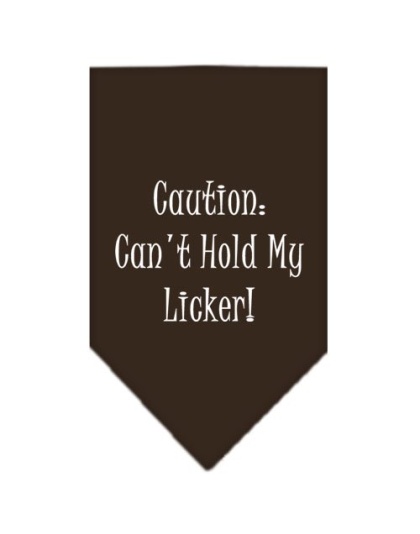 Can't Hold My Licker Screen Print Bandana Cocoa Large