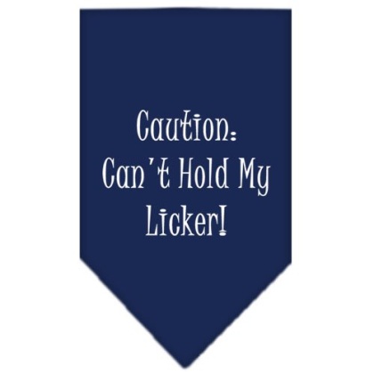 Can't Hold My Licker Screen Print Bandana Navy Blue large