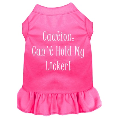 Can't Hold My Licker Screen Print Dress Bright Pink 4X (22)