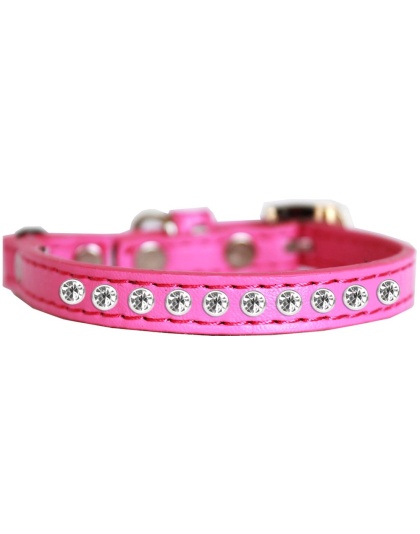 Clear Jewel Cat safety collar Bright Pink Size 10