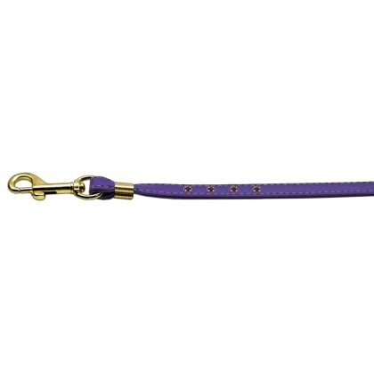 Color Crystal Leash Purple w/ Purple Stones Gold Hardware