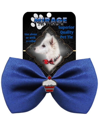 Cupcake Widget Pet Bowtie Blue