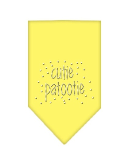 Cutie Patootie Rhinestone Bandana Yellow Large