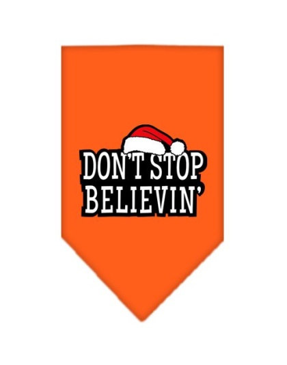 Don't Stop Believin Screen Print Bandana Orange Large
