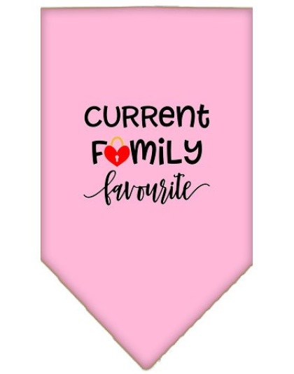 Family Favorite Screen Print Bandana Light Pink Large