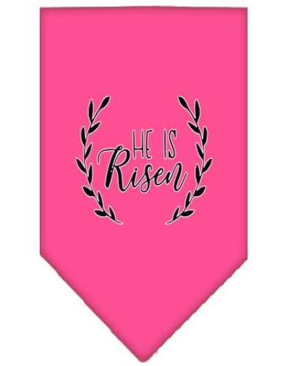 He Is Risen Screen Print Bandana Bright Pink Large