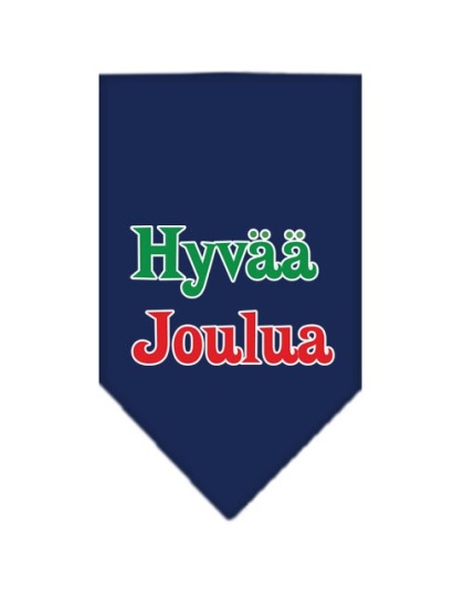 Hyvaa Joulua Screen Print Bandana Navy Blue large