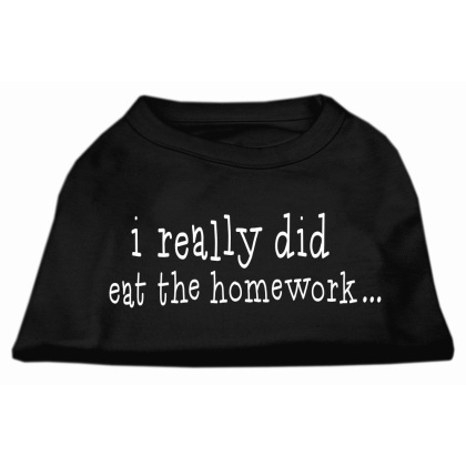 I really did eat the Homework Screen Print Shirt Black L