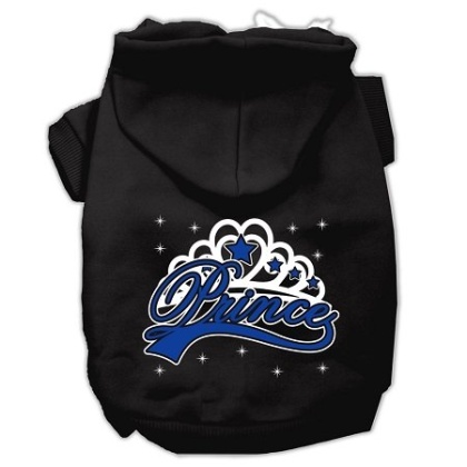 I'm a Prince Screen Print Pet Hoodies Black Size Lg
