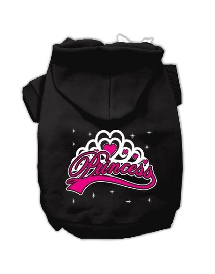I'm a Princess Screen Print Pet Hoodies Black Size Lg