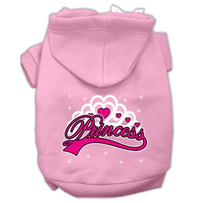 I'm a Princess Screen Print Pet Hoodies Light Pink Size Lg
