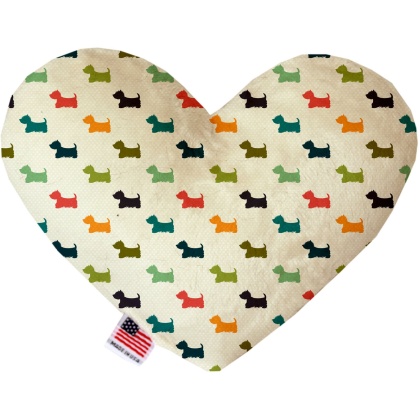 It is a Westie's World 6 inch Canvas Heart Dog Toy