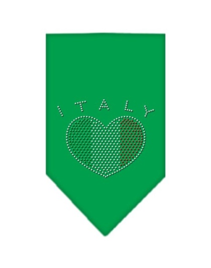 Italy Rhinestone Bandana Emerald Green Large