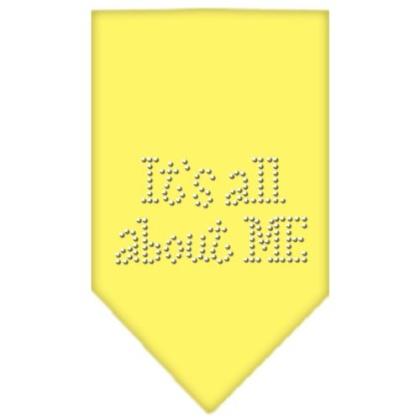 Its All About Me Rhinestone Bandana Yellow Large