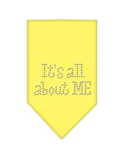 Its All About Me Rhinestone Bandana Yellow Large