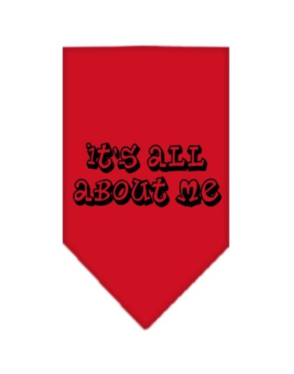 It's All About Me Screen Print Bandana Red Large