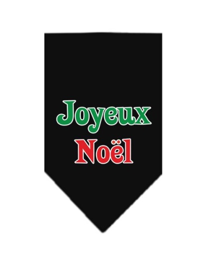 Joyeux Noel Screen Print Bandana Black Large