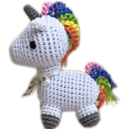 Knit Knacks Mystic the Magic Unicorn Organic Cotton Small Dog Toy