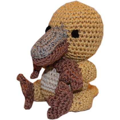 Knit Knacks Puddles the Platypus Organic Cotton Small Dog Toy