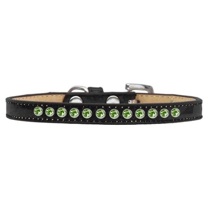 Lime Green Crystal Size 10 Black Puppy Ice Cream Collar