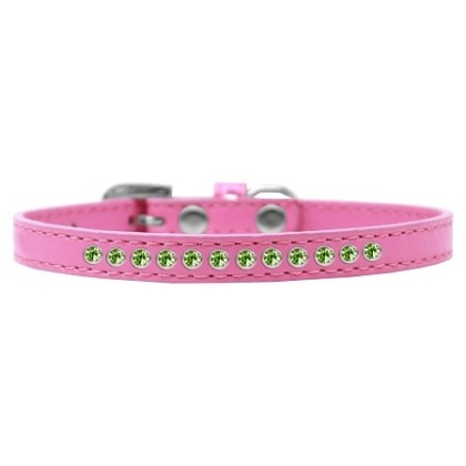 Lime Green Crystal Size 10 Bright Pink Puppy Collar