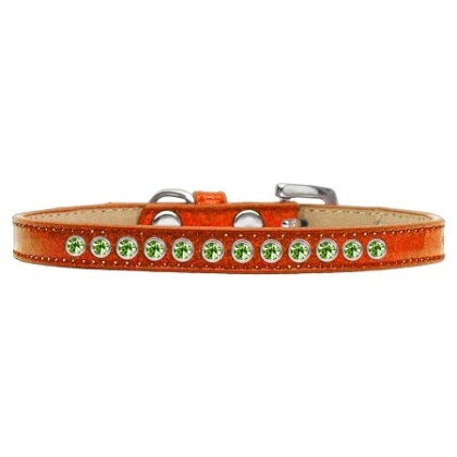 Lime Green Crystal Size 10 Orange Puppy Ice Cream Collar