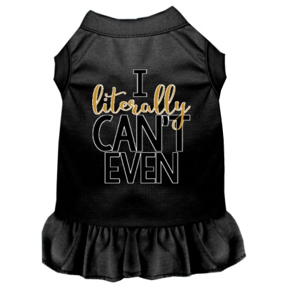 Literally Can't Even Screen Print Dog Dress Black 4X (22)