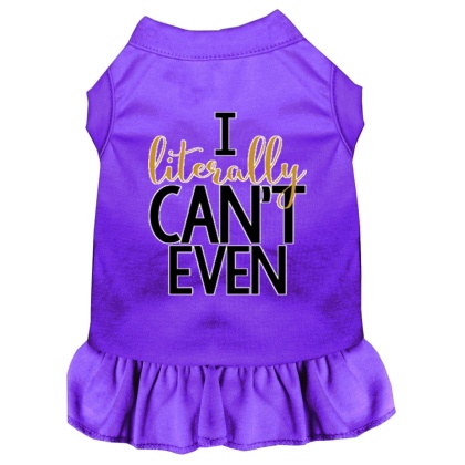 Literally Can't Even Screen Print Dog Dress Purple 4X (22)