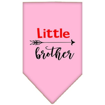 Little Brother Screen Print Bandana Light Pink Large