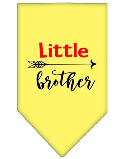 Little Brother Screen Print Bandana Yellow Large