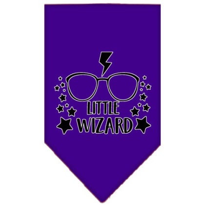 Little Wizard Screen Print Bandana Purple Large